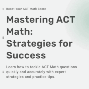 Image shows ACT MATH TEST