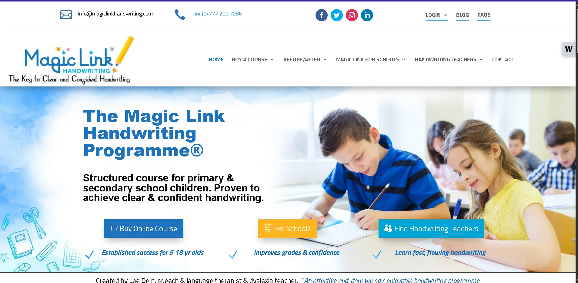 Magic link handwriting