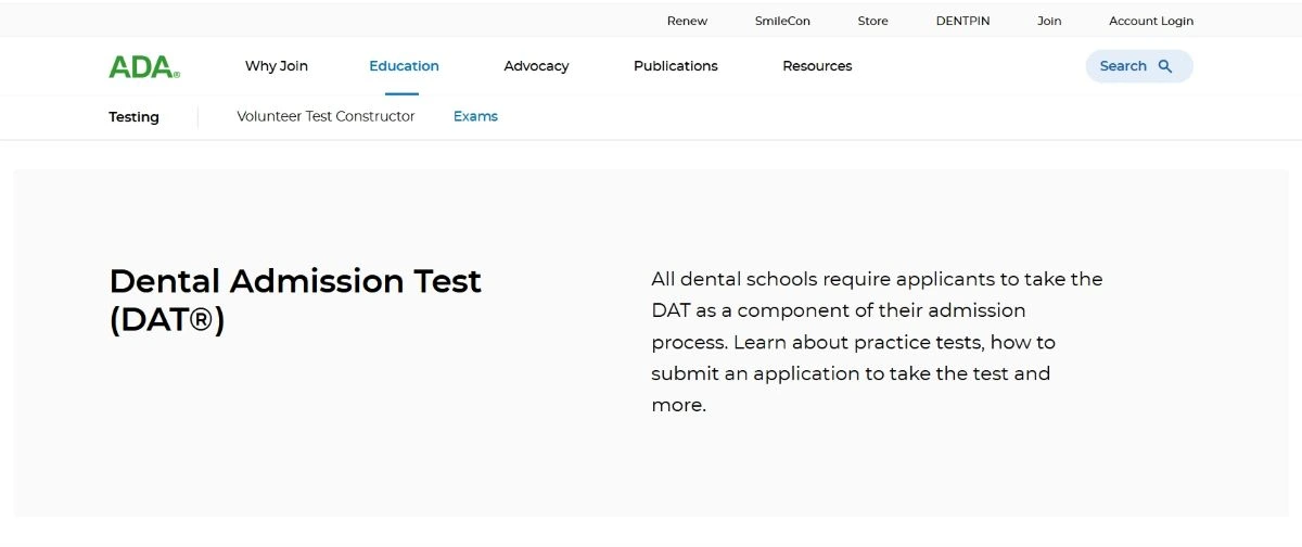 Dental Admission Test (DAT)