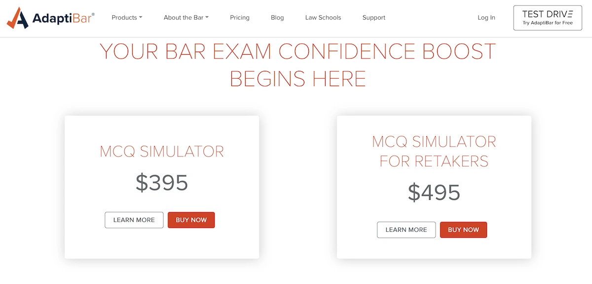 AdaptiBar Pricing page