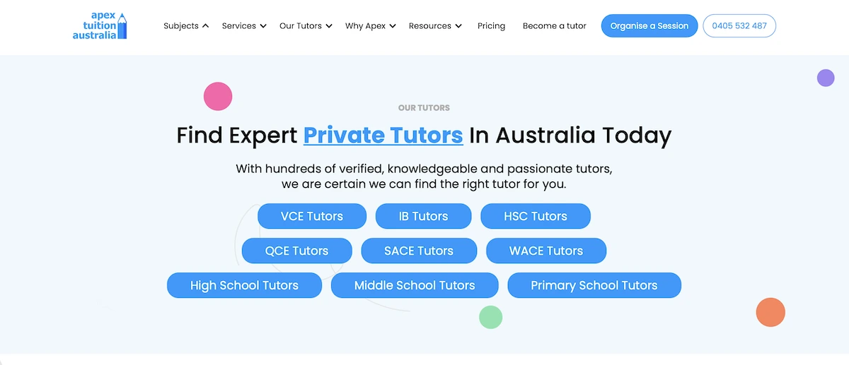 Apex Tuition Australia Tutors