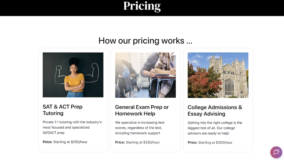 Testive Pricing page
