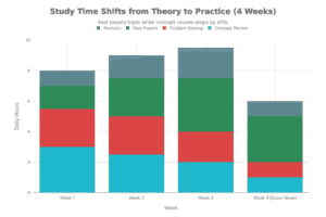 Image shown study time shifts from theory to practice