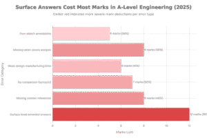 Image Shown surface answers cost most marks in A-level engineering